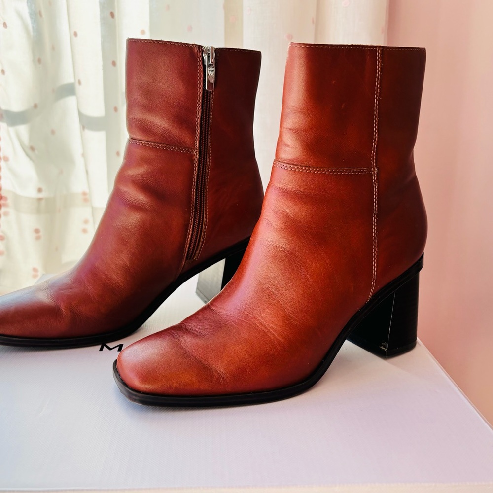 Marc Fisher Size 6.5 Cognac Booties - image 7